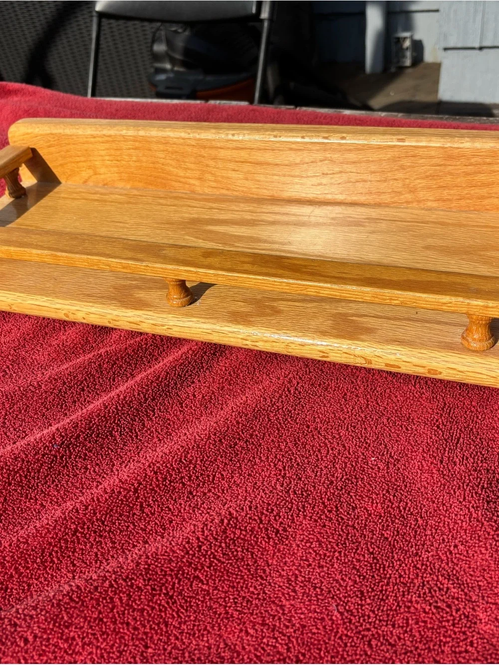 Vintage Oak Desktop or Vanity Tray - Natural Oak
